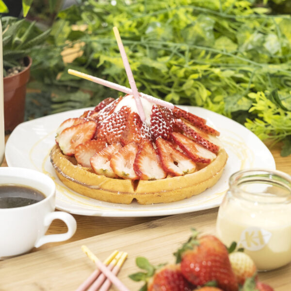 Elegant Strawberry Waffle